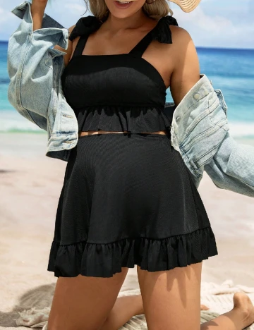 Costum de baie SHEIN Maternity, negru Negru