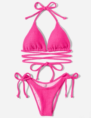 
						Costum de baie SHEIN, roz