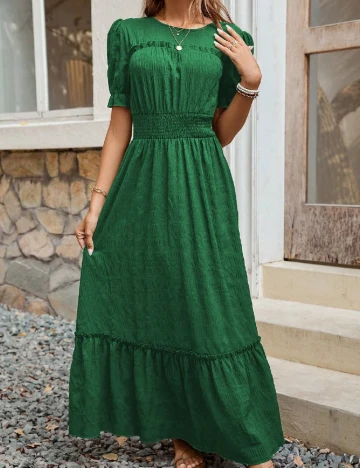 Rochie lunga SHEIN, verde Verde