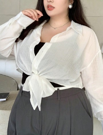 
						Camasa Dazy Plus Size, alb