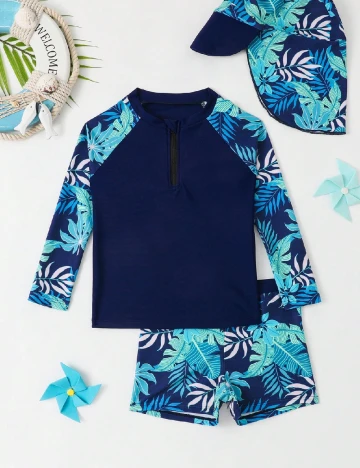 Costum de baie Shein Kids, albastru