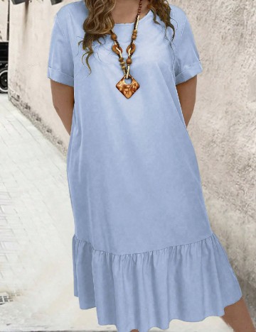 
						Rochie medie SHEIN CURVE, bleu