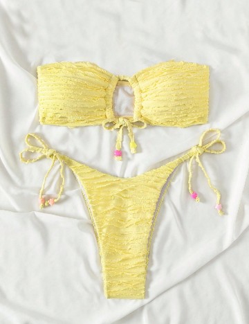 
						Costum de baie SHEIN, galben