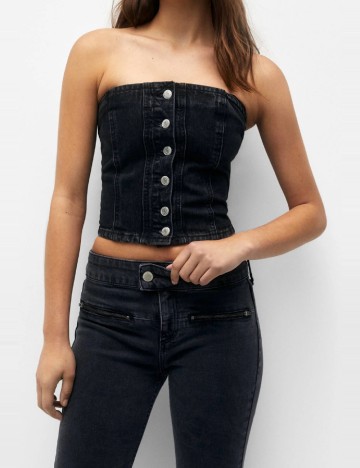 Top Pull&Bear, negru