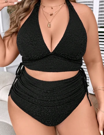 Costum de baie SHEIN CURVE, negru Negru