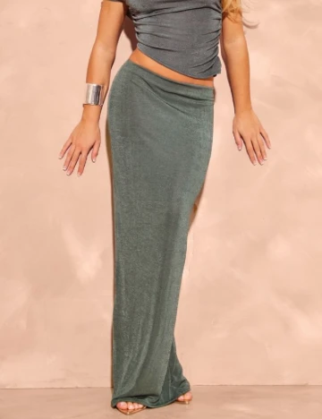 Fusta PrettyLittleThing, verde
