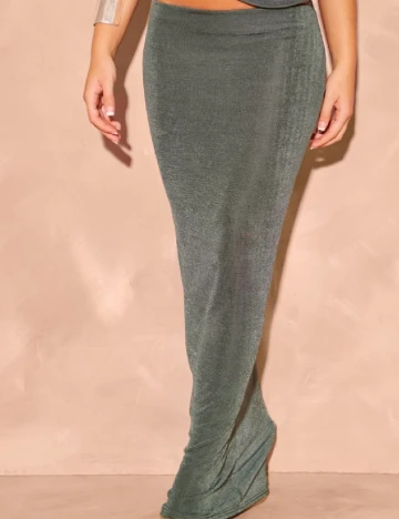 Fusta PrettyLittleThing, verde