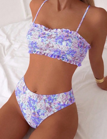 
						Costum de baie SHEIN, mov