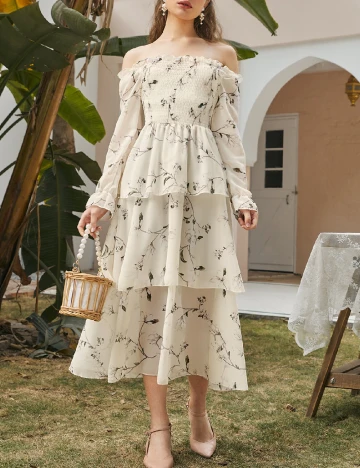 Rochie medie SHEIN, floral print Floral print