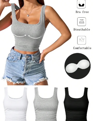 Set topuri 3 bucati SHEIN, mix culori Mix culori