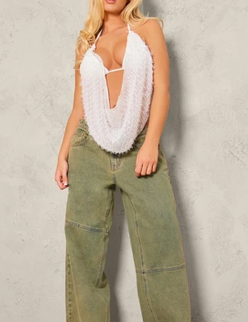 Top PRETTYLITTLETHING, alb Alb