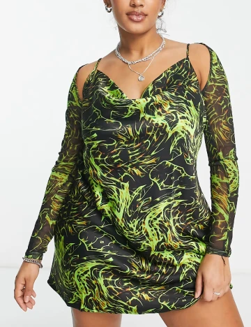Rochie scurta COLLUSION, verde