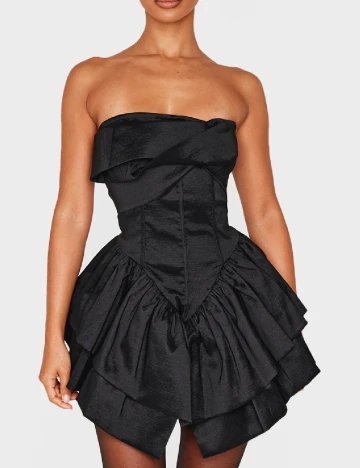 Rochie scurta PRETTYLITTLETHING, negru