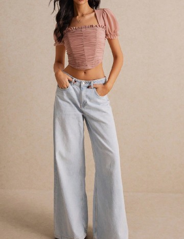 
						Top SHEIN, roz pudra