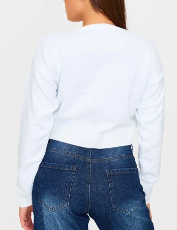 Bluza PRETTYLITTLETHING, alb