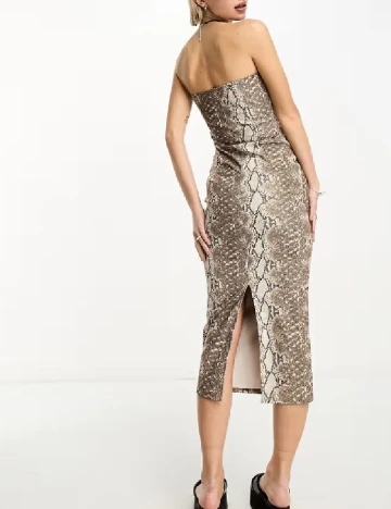 Rochie medie COLLUSION, imprimeu sarpe Animal print