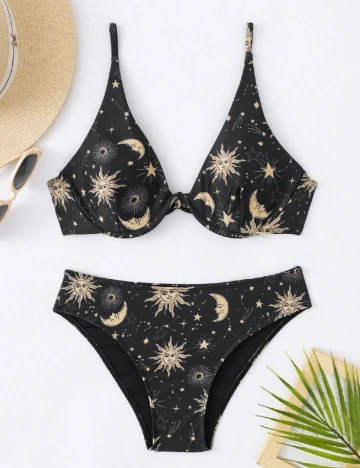Costum de baie SHEIN, negru Negru