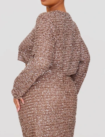 Top PRETTYLITTLETHING Plus Size, maro Maro