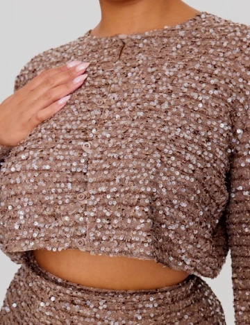 Top PRETTYLITTLETHING Plus Size, maro Maro