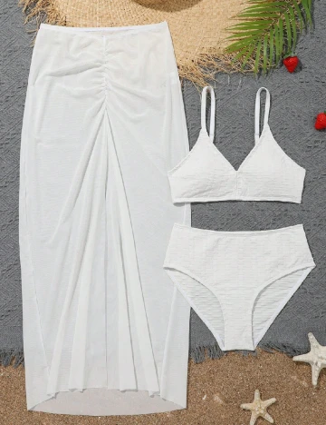 Costum de baie Shein Kids, alb