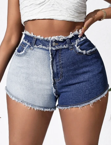 Pantaloni scurti SHEIN CURVE, albastru Albastru