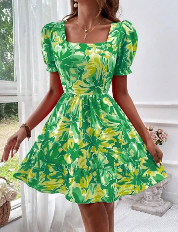 Rochie scurta SHEIN, verde