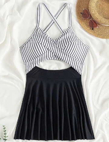 Costum de baie SHEIN, negru Negru