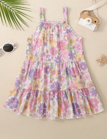 Rochie de plaja Shein Kids, floral
