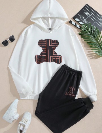 
						Compleu SHEIN, negru/alb