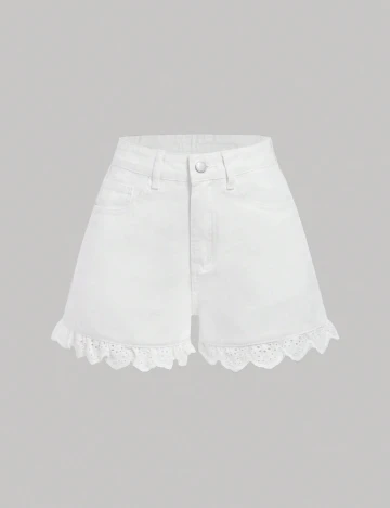 Pantaloni scurti SHEIN, alb