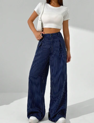 Pantaloni SHEIN, bleumarin