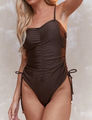 Costum de baie SHEIN, maro Maro