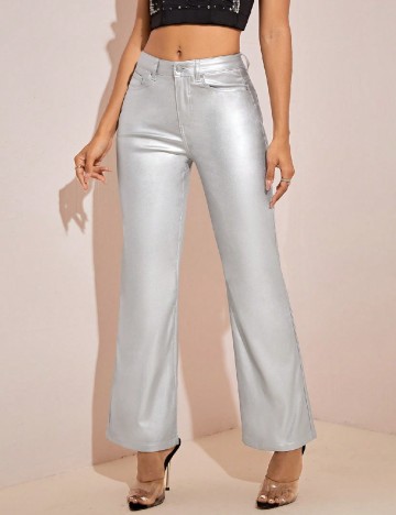 
						Pantaloni SHEIN, argintiu