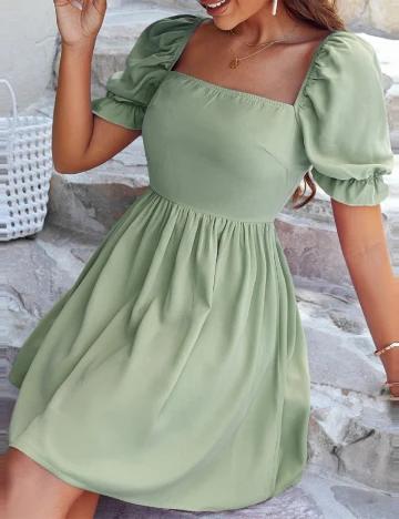 Rochie scurta SHEIN, verde