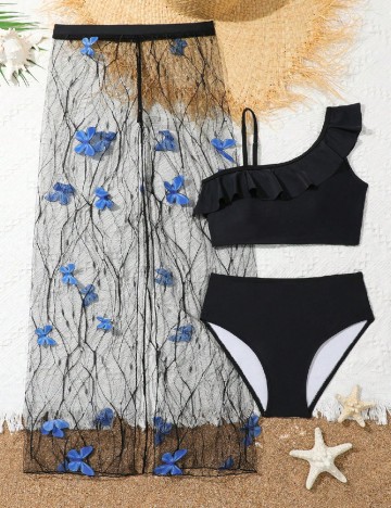 
						Costum de baie Shein Kids, negru