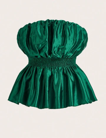 Top SHEIN CURVE, verde Verde