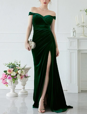 Rochie lunga Giffniseti, verde