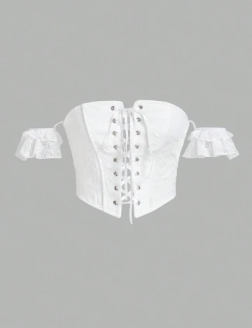 Top SHEIN, alb Alb