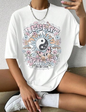 
						Tricou SHEIN, alb