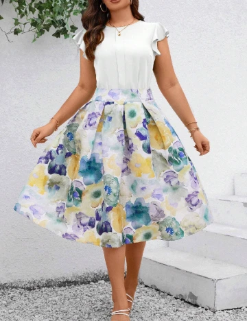 Fusta SHEIN CURVE, mix culori