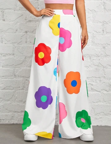 Pantaloni Shein Kids, alb