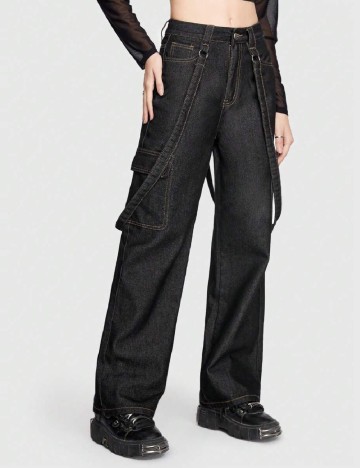 
						Blugi Romwe, negru