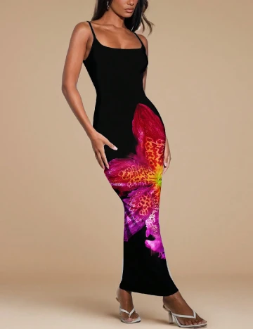 Rochie lunga Emery Rose, negru