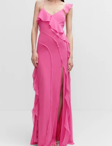 Rochie lunga Mango, roz Roz
