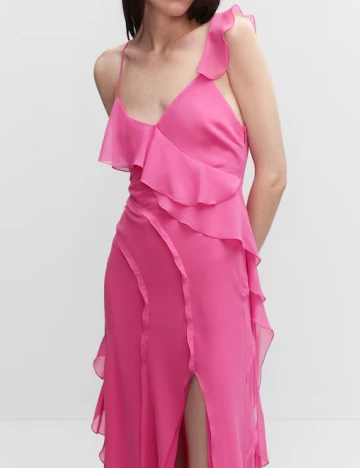 Rochie lunga Mango, roz Roz