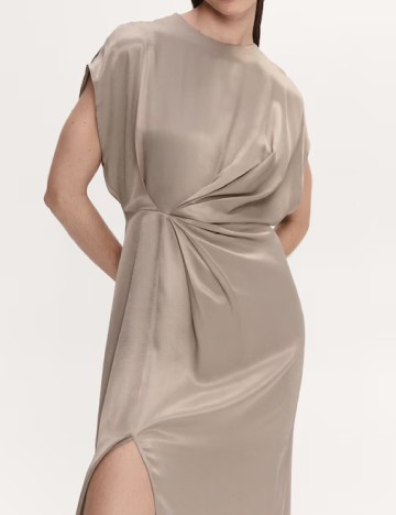 Rochie medie Mango, bej