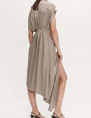 Rochie medie Mango, bej Crem