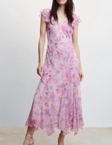 Rochie medie Mango, roz