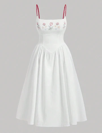 Rochie medie SHEIN CURVE, alb