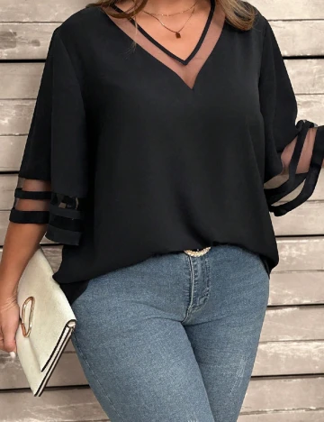 Bluza SHEIN CURVE, negru